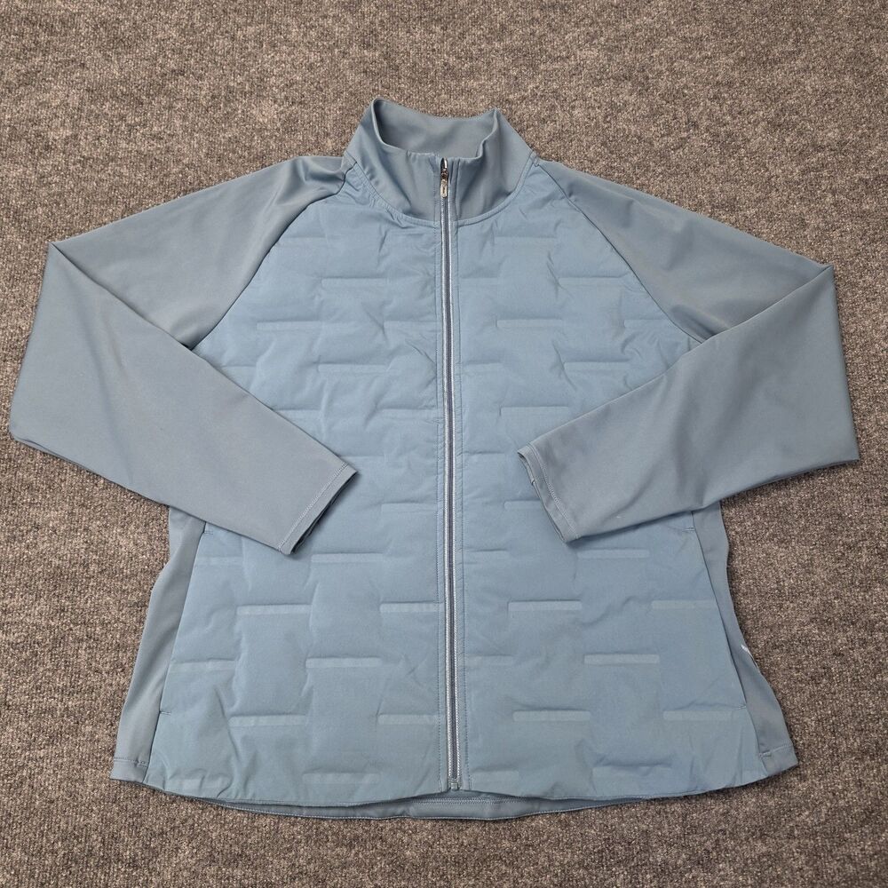 KORSA By Road Runner Womens Blue Zip Up Lightweight Feather 90% Down Jacket XXL